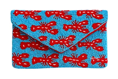 Lily Posh Beaded Lobster Crossbody Clutch Bag, Viral Lobster Bag, Summer Beach - Image 1 of 4
