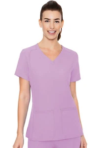 Med Couture MC Insight Women Scrubs Side Pocket Top MC2468 LILA Lilac Free Ship - Picture 1 of 3