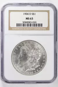 1904-O Morgan Silver Dollar NGC MS63 $1 - Picture 1 of 2