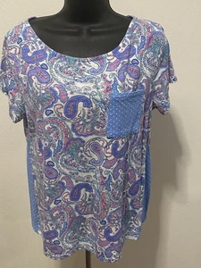 Caribbean Joe Island Supply Company Womens Size Medium(8-10) Top Short Sleeve - Picture 1 of 8