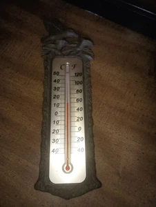 Vintage Gusseisen Kolibri Thermometer Gusseisen - Bild 1 von 5