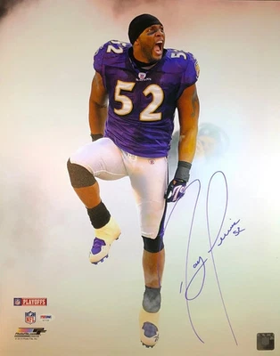 Ray Lewis autographed signed 16x20 photo NFL Baltimore Ravens PSA COA Super Bowl - Image 1 of 2