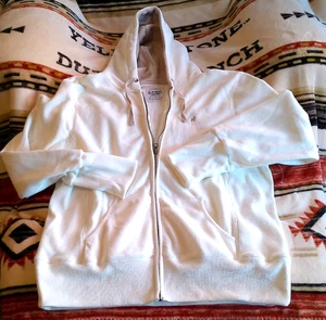 ANTIGUA SUDADERA CON CAPUCHA AZUL MARINO DE COLECCIÓN 2006 2XL SUAVE POLAR CREMALLERA CREMA CON BOLSILLOS BRONCEADOS FILIPINAS POL - Imagen 1 de 11