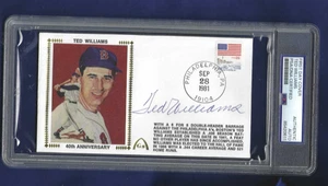 Ted Williams Autographed First Day Cover Red Sox Baseball PSA SLABBED Gateway - Picture 1 of 1