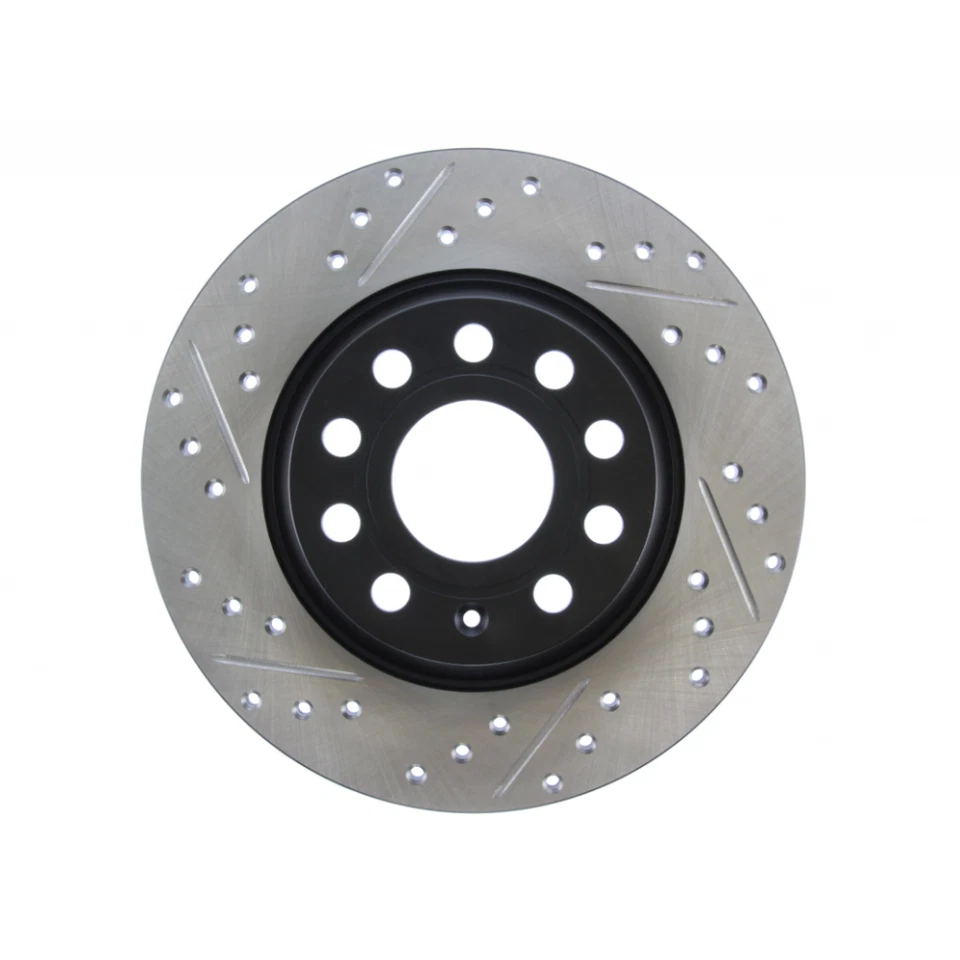 Rotor de freno StopTech para Volkswagen GTI 2006 07 08 2009 Sport ranurado y perforado Foto 1 de 4