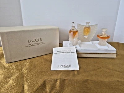 LALIQUE COLLECTION ~ "LES INTROUVABLES" THE ULTIMATE PARFUM COLLECTION JUEGO DE 3 PIEZAS Foto 1 de 4