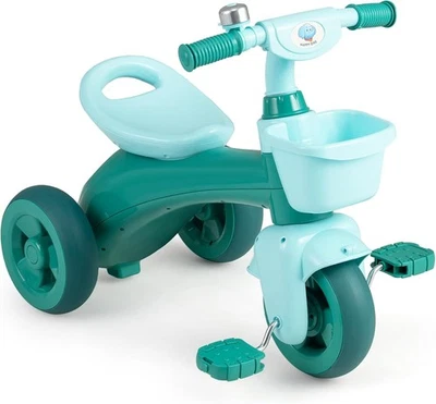 Bicicleta para niños pequeños, cesta de almacenamiento delantera y trasera para triciclo para niños, asiento ergonómico, antideslizante Foto 1 de 4