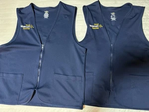 #139 Set of TWO! Walmart Vest Navy Blue Associate Employee Uniform Medium - Picture 1 of 7