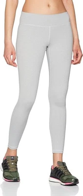 adidas women's leggings, regular-rise sports trousers, 7/8 tights, light grey, L - Image 1 of 3