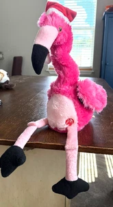 Dan Dee Christmas Flamingo Animated 14" Pink Plush Macarena Song Dances - TESTED - Picture 1 of 10