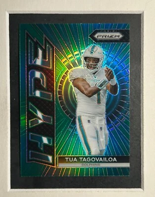 #1 Tua Tagovailoa - Miami Dolphins 2023 Panini Prizm GREEN Prizm HYPE Insert - Image 1 of 2