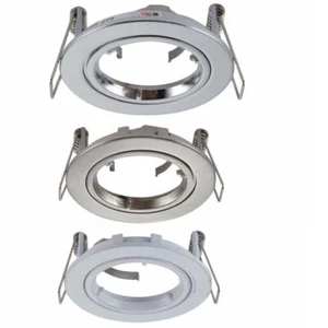 Aluminium/Steel Fixed GU10 Downlight IP20 GU10 Fitting w Junction box | TEKLED - Picture 1 of 23