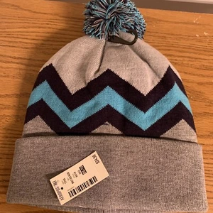 Aeropostale Toboggan Hat One Size Gray And Blue New - Foto 1 di 2
