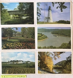 6 manteles mohicanos de paisaje de Marblehead Lighthouse de Ohio brillantes de América - Imagen 1 de 12