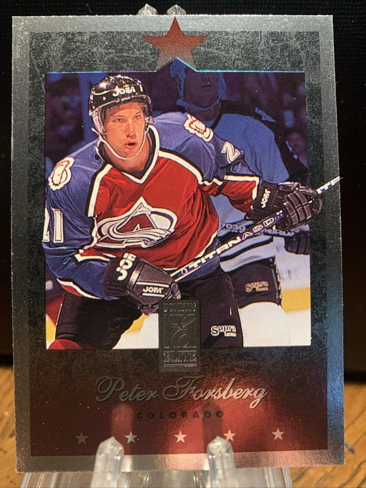 1995-96 Donruss Elite Colorado Avalanche Hockey Card #39 Peter Forsberg - Image 1 of 2
