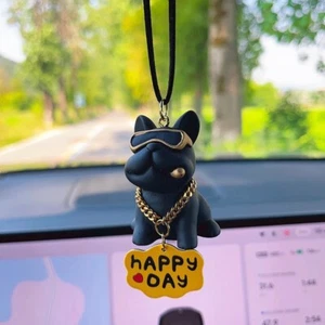 Cute Dog Car Rearview Mirror Pendant Interior Decoration Trendy Auto Accessories - Bild 1 von 6