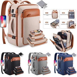 Handgepäck Rucksack Flugzeug + USB-Anschlüsse,Erweiterbar Business Reiserucksack - Bild 1 von 15
