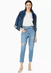 ¡NUEVO! Pantalones de mezclilla LEVI'S cintura alta cónicos mamá azules talla W 28 L 29 para mujer - Imagen 1 de 9