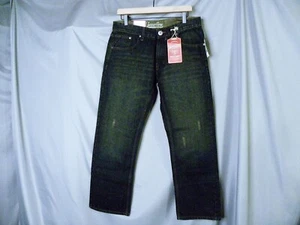 NEW Vintage Gasoline Jeans 32x30 Y2K Slim Straight Leg 2000s 90s Distressed - Picture 1 of 7