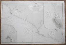 1904-5 AFRICA LIBERIA MANNA RIVER TO JUNK RIVER MONROVIA OLD ADMIRALTY CHART MAP