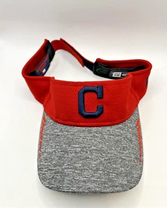 Cleveland Indians MLB New Era Redux Visor Adjustable Hat Cap Gray/Red Block C - Bild 1 von 4