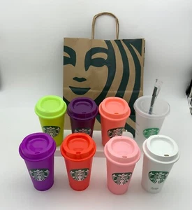 Starbucks Viaje Reutilizable Logotipo Cambio de Color Tazas de Té Caliente Café Vaso - Imagen 1 de 22