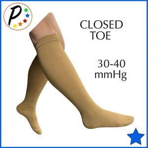 🔵 Presadee Traditional Closed Toe 30-40 mmHg X-Firm Kompression Bein Wadensocken - Bild 1 von 11