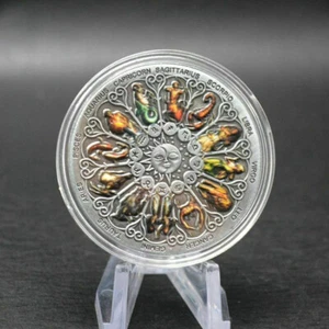 Challenge Coin Sammlerstück Geschenk Abzeichen Zwölf Sternbilder Sternzeichen bunte Münze - Bild 1 von 11