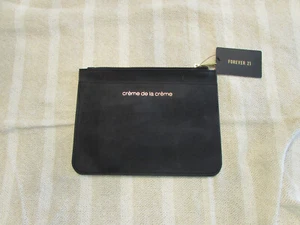 Forever 21 Black Clutch/ Wallet Purse "Creme de la Creme" - Picture 1 of 4