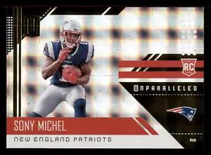 Sony Michel 2018 Panini Unparalleled #218 Superplaid RC /150 Patriots - Picture 1 of 2