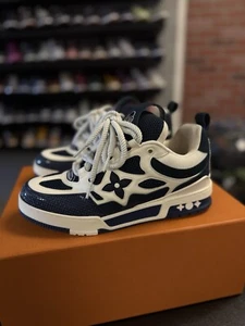 Louis Vuitton Entrenador de Skate 'Azul Blanco' Talla- 6LV 7US Para Hombres 100% Auténtico Con Caja - Imagen 1 de 18