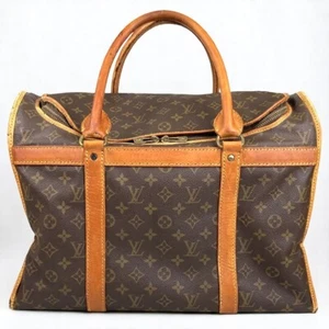 LOUIS VUITTON Monogram Sac Chien 50 Pet Carry Bag Brown M42021 841 Authentic LV - Bild 1 von 10