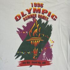 Vintage 1996 ~ ATLANTA OLYMPIC SUMMER GAMES ~ XL White Short Sleeve T-Shirt