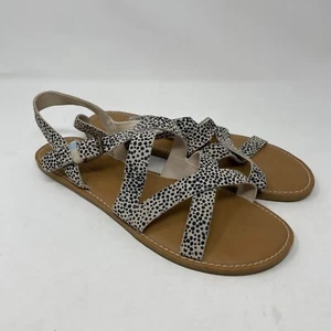 Toms Damen SIZILIEN Sandalen Macadmia Mini Gepard Druck Wildleder Größe 11M gefleckt - Bild 1 von 8
