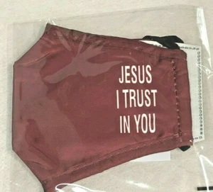 "JESUS I TRUST IN YOU" FACE COVER, NEW with Filter, Adjustable FREE ADULT FILTER - Picture 1 of 2