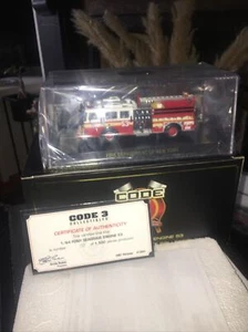 CODE 3 COLLECTIBLES FDNY ENGINE 53 SEAGRAVE FIRE ENGINE 1.64 New - Picture 1 of 3