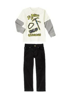 Gymboree Alpine Climber Climbing Tee Shirt Top Corduroy Pants Set Boys 8 NEW NWT - Picture 1 of 1