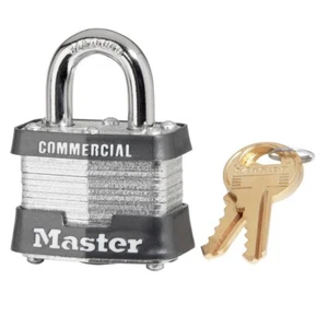 Master Lock #3KA 0877 1-1/2" Lam Steel Padlock No 3KA 0877 Master Lock Co - Picture 1 of 1