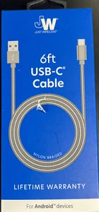 JUST WIRELESS 6FT Lighting To Usb-c Cable For iPhone - Picture 1 of 3