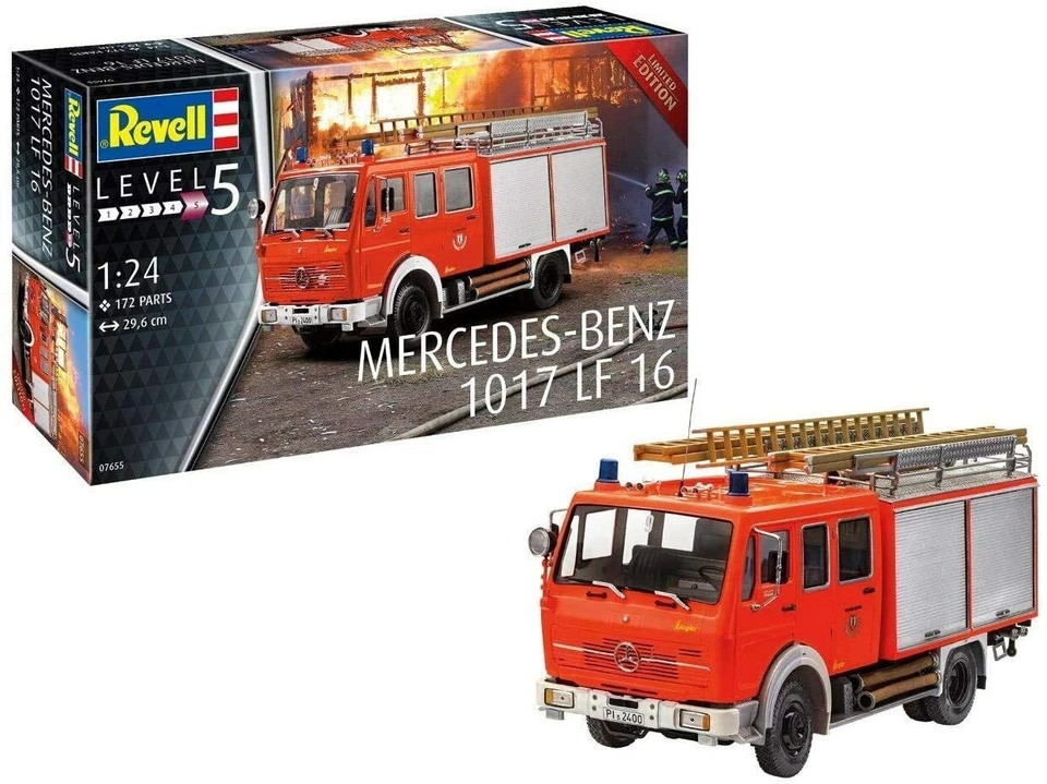 Revell 07655 Mercedes Camion Dei Pompieri Kit Modello Edizione Limitata 1/24 - Immagine 1 di 3