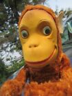 Vintage Rare Face Monkey Ape Bear Plush Felt Googlie Eyes 195O Rushton Gund Toy