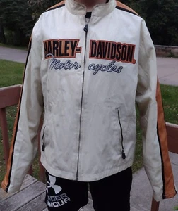 HARLEY DAVIDSON Ladies Motorcycle Riding Jacket RN 103819 Sz. 1W XXL Cream Color - Picture 1 of 7
