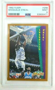 SHAQUILLE O'NEAL 1992 FLEER RC # 298 COME NUOVO PSA 9 - Foto 1 di 3
