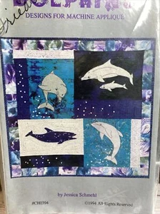 Dolphins critters in a hurry pattern appliqué Jessica Schmehl - Picture 1 of 4