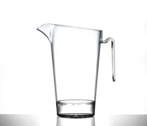 4 Pint Clear Polycarbonate Jug 4 Pack Reusable Premium Stackable 2272ml 4pc - Picture 1 of 3