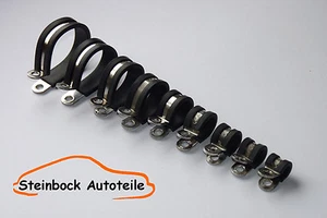Qualitäts Edelstahl Gummiert Rohrschellen von Ø5mm bis Ø35mm, 10er Pack - Bild 1 von 2