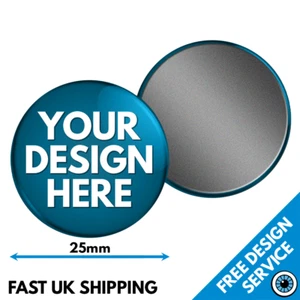 Magneti Frigorifero Personalizzati 25 mm • Distintivo Stampato Personalizzato • Cervo di gallina promozionale - Foto 1 di 5