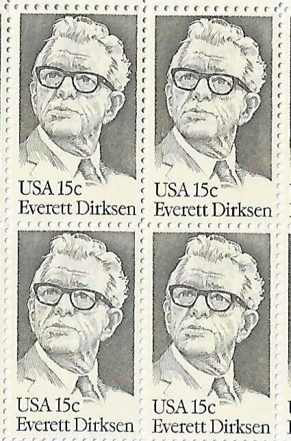 US Everett Dirksen 15c Stamp Block of 4 Scott #1874 - Image 1 of 1