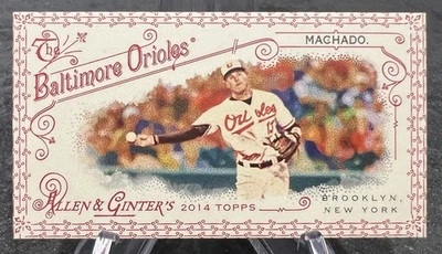 2014 Topps Allen & Ginter Baltimore Orioles Manny Machado Mini Red Border #1/33 - Image 1 of 2