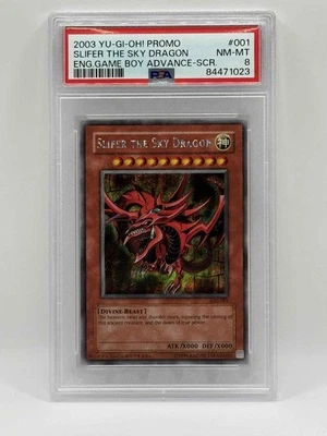 2003 Yu-Gi-Oh! Slifer The Sky Dragon Secret Rare Holo GBI-001 Promo PSA 8 NM-MT - Image 1 of 2